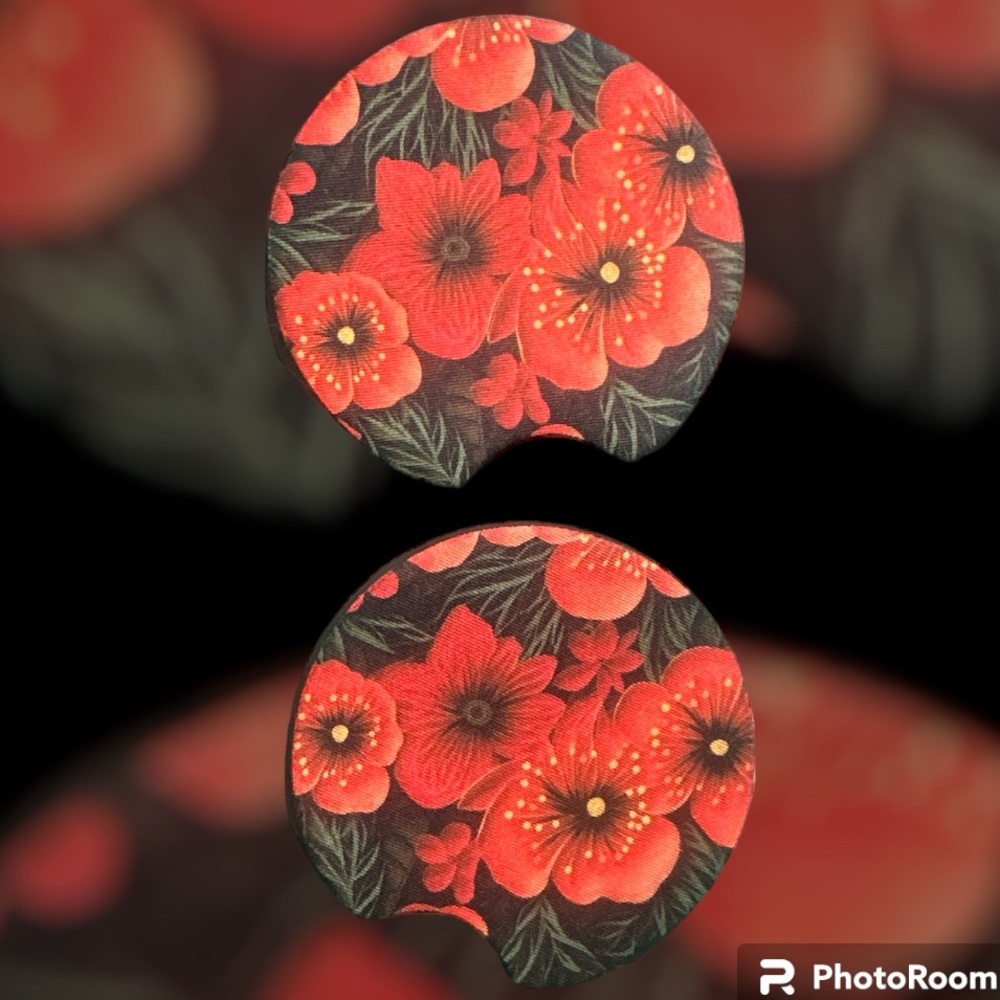 Flower Car Coaster Set